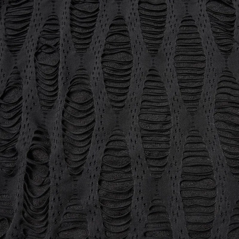 Damen-Strickjacke mit Punk-Fledermausärmeln und Rissen