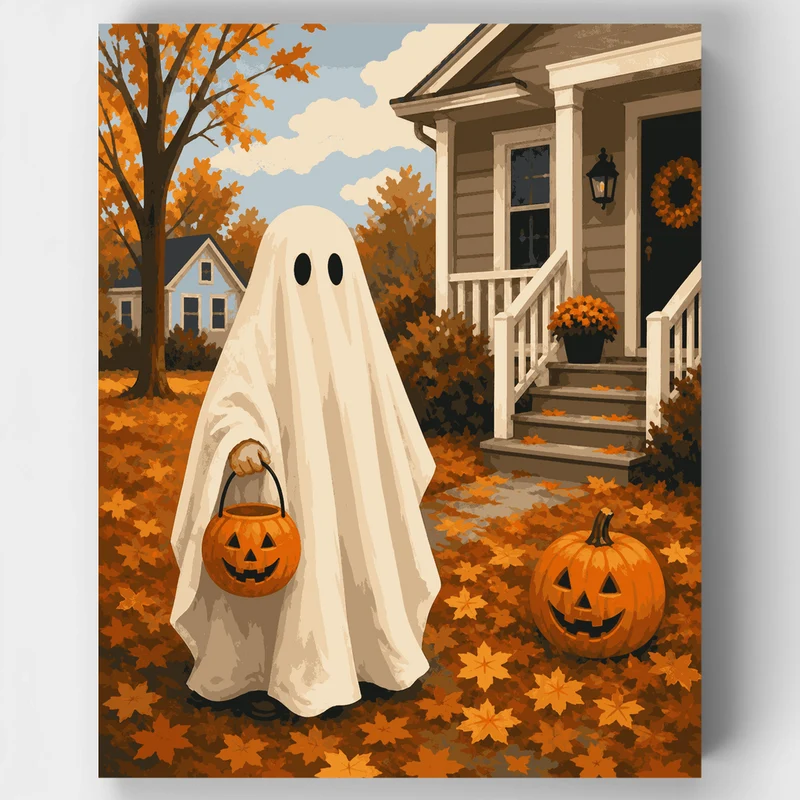 Little Ghost's Halloween - Paint by Numbers Kit