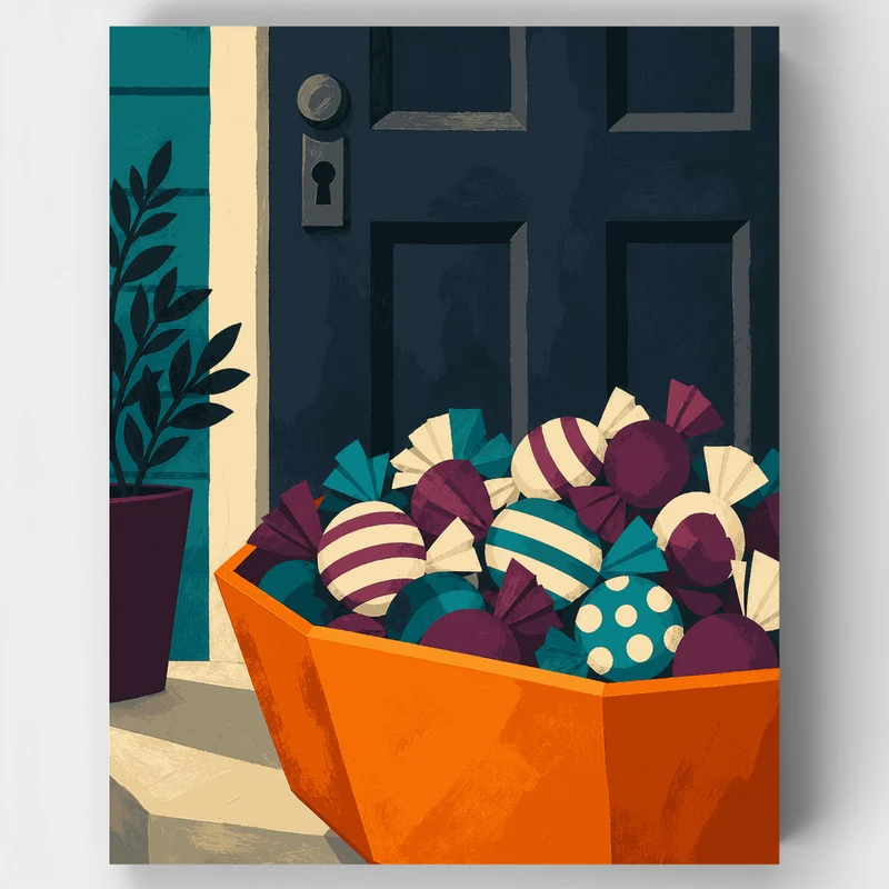 Overflowing Candy Bowl - Paint by Numbers Kit
