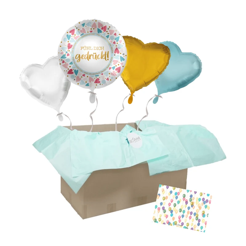 Heliumballon-Geschenk "FÜHL DICH gedrückt"
