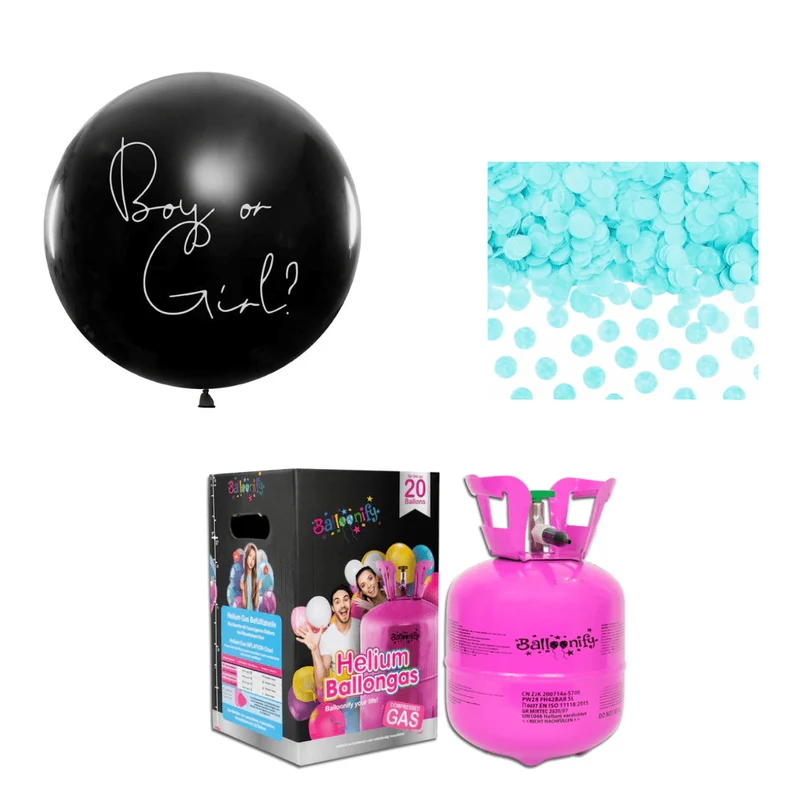 Helium-Set XXL Ballon Gender Reveal "Boy or Girl?" - It's a Boy!