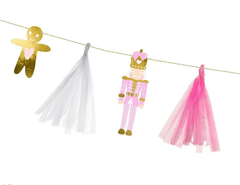 Tasselgirlande Pink Christmas