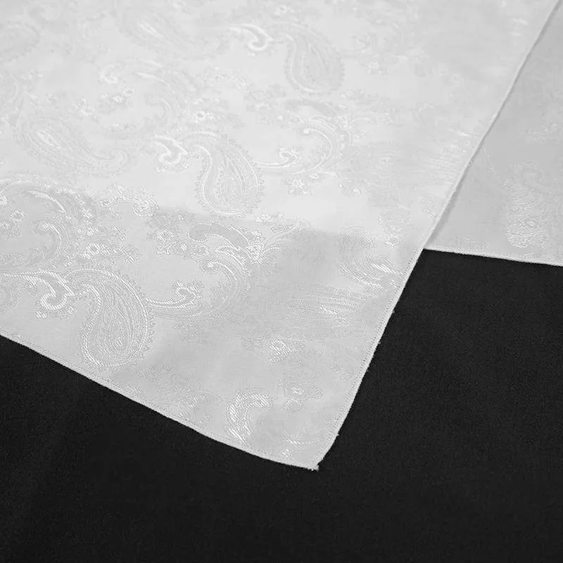 Gothic-Krawatte mit Blumenmuster für Herren Weiß