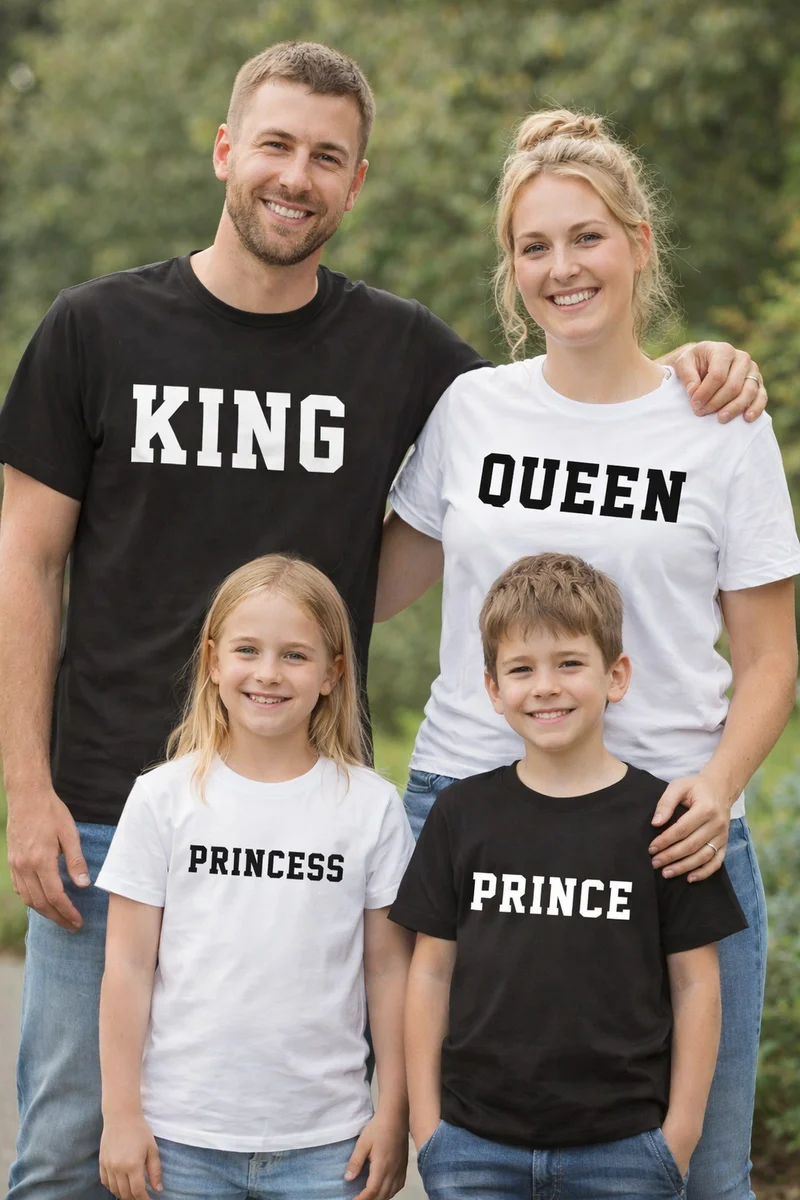 Familien T Shirts King Queen