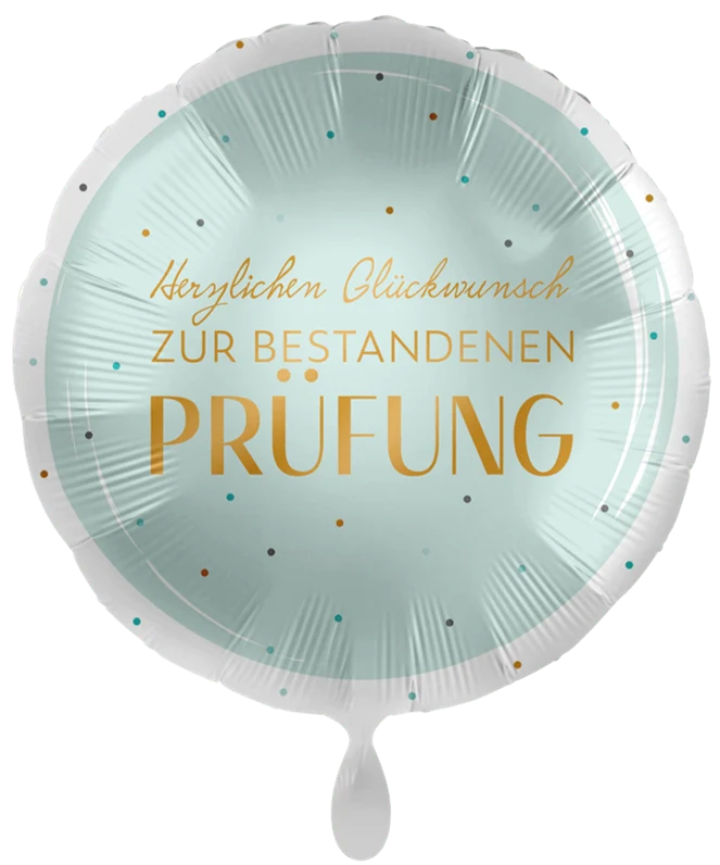 Heliumballon-Geschenk "Herzlichen Glückwunsch zur bestandenen Prüfung"