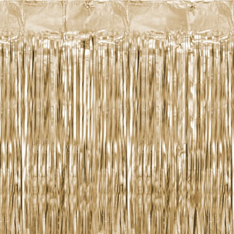 Partyvorhang lang Satin Gold