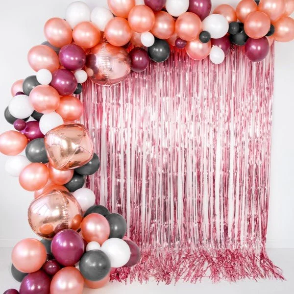 Partyvorhang lang Roségold Glitzer