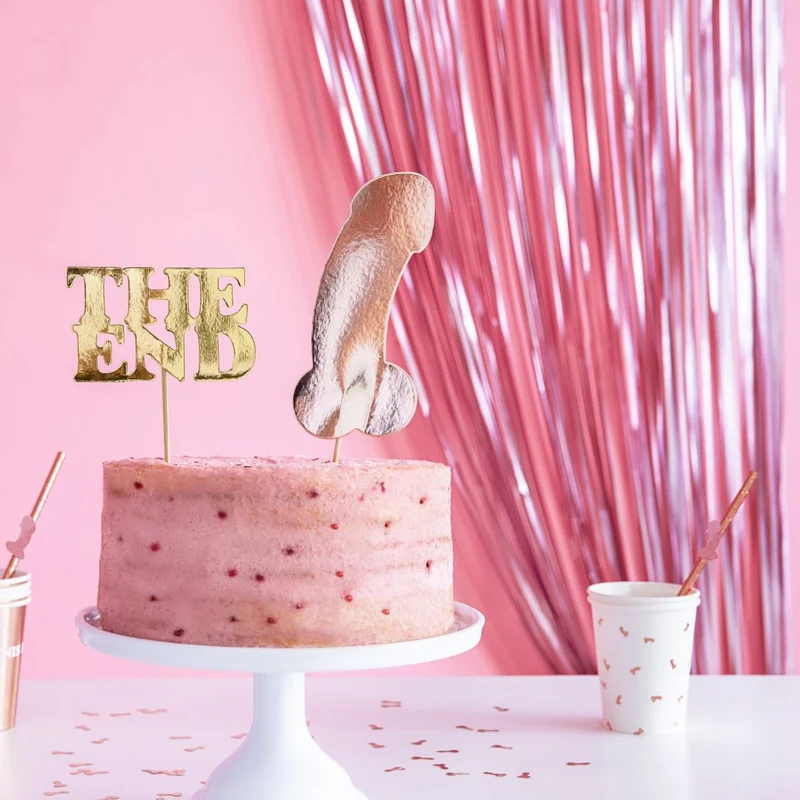 Partyvorhang lang Roségold Glitzer
