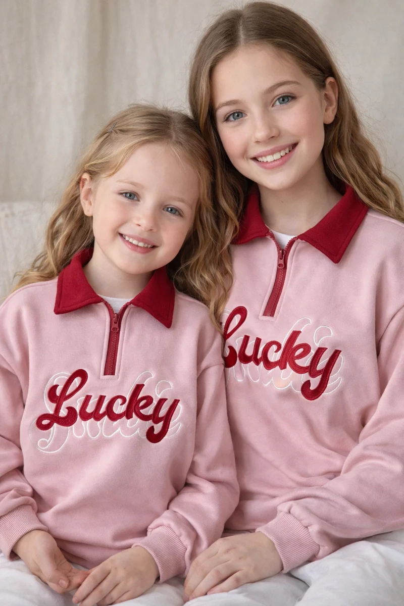 Sisters Partnerlook Pullover Pink