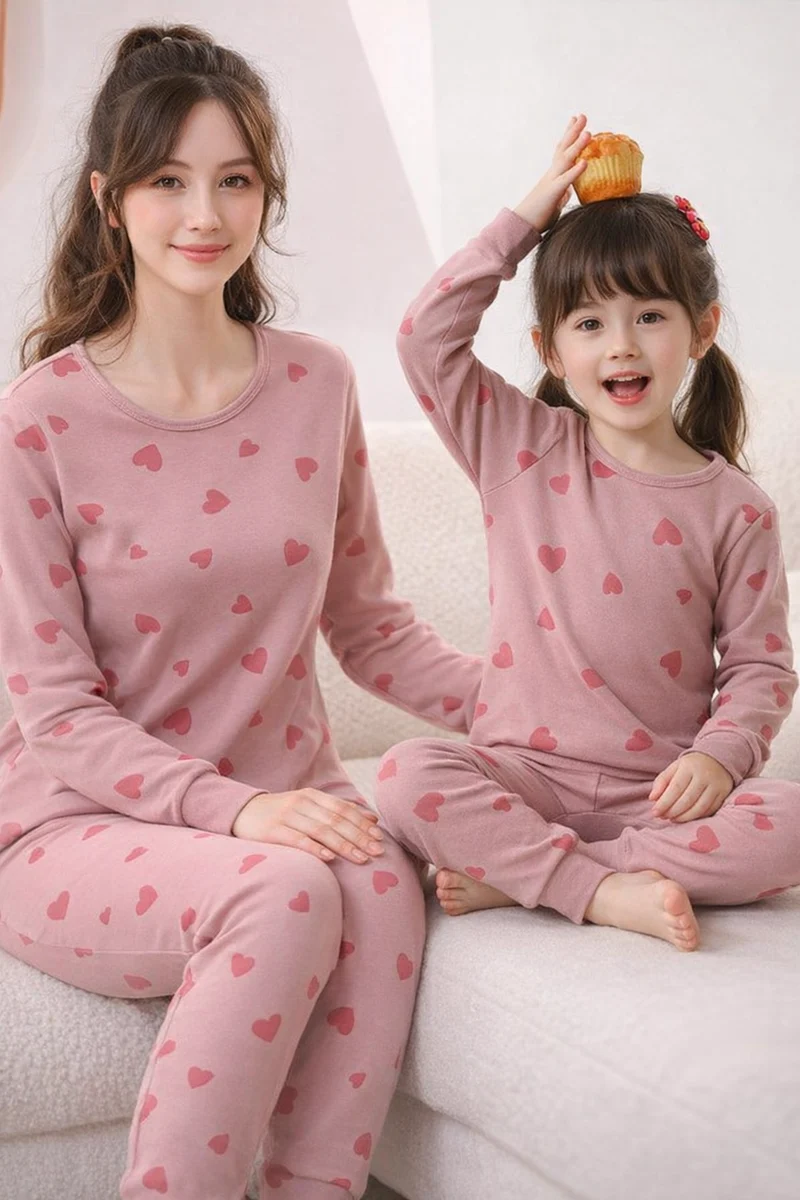 Partnerlook Mutter Tochter Schlafanzug