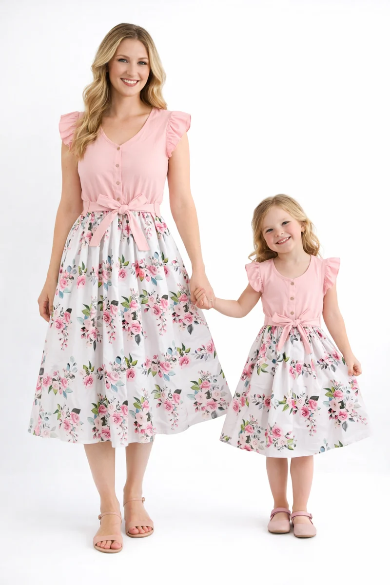 Partnerlook Mutter Tochter Kleider Hochzeit