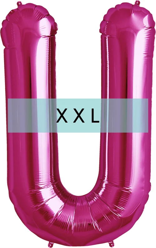 Buchstaben Ballon U XXL Pink