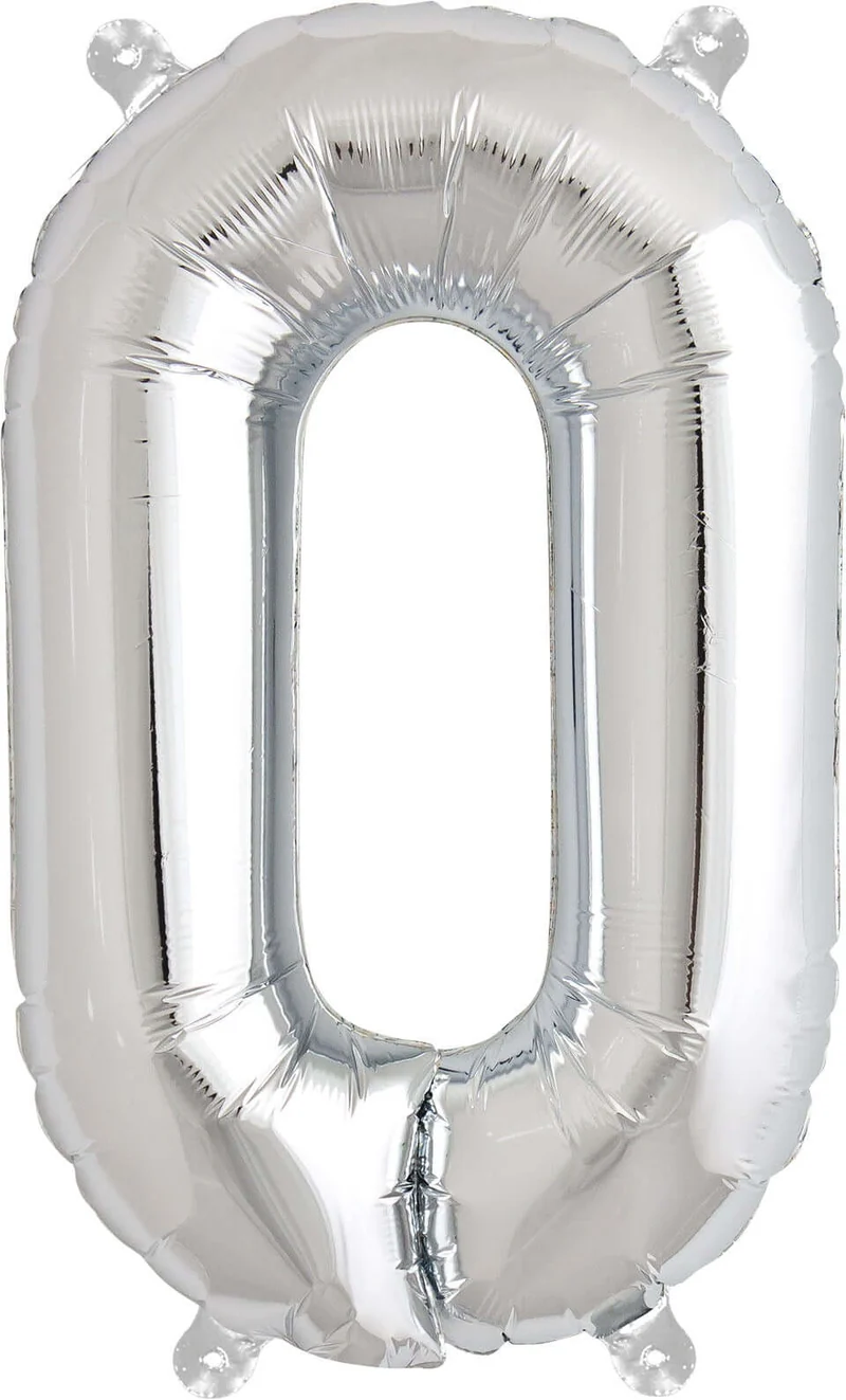 Buchstaben Ballon O Silber