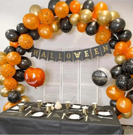 Ballongirlanden-Kit DIY Halloween Orange