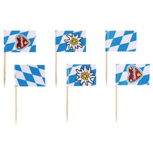 30 Zahnstocher Bayern Flagge