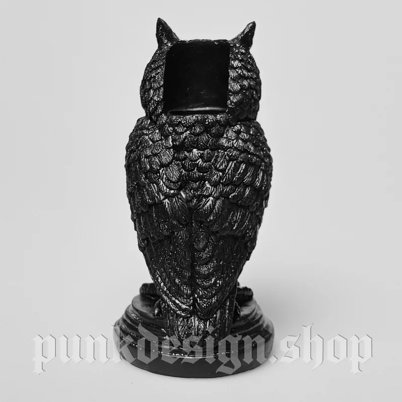 Gotischer Eulen-Kerzenständer-Ornament für Zuhause