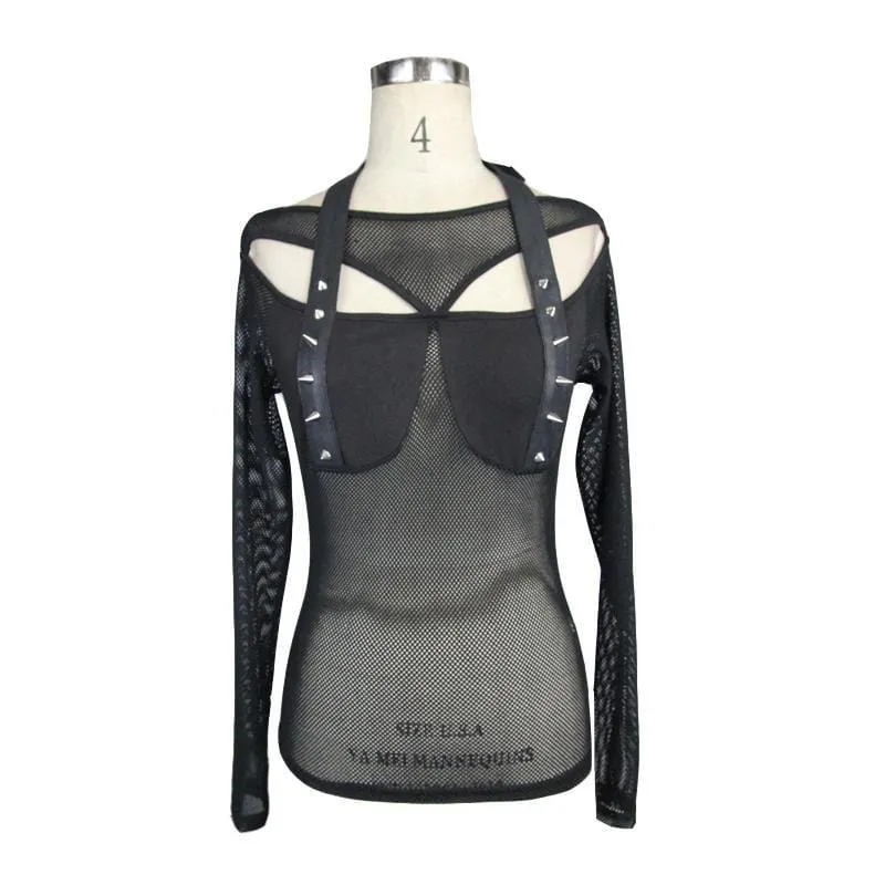 Frauen Mesh Punk Top