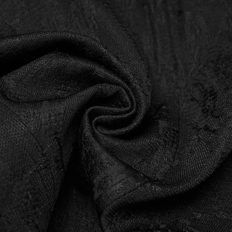Gothic-Weste für Damen in Übergröße mit Rüschen und Spitzeneinsatz am Revers