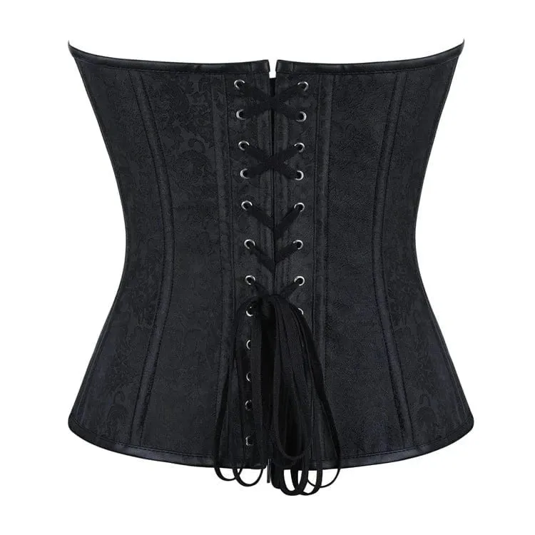 Gothic-Schnürkorsett für Damen mit Ringen und Schnallen