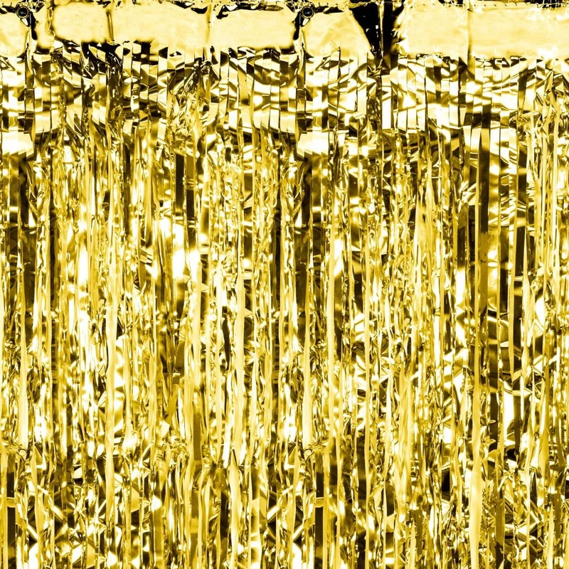 Partyvorhang lang Gold