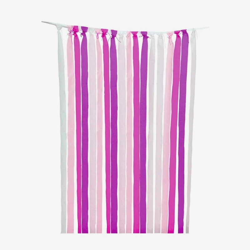 DIY-Partyvorhang Rosa-Lila-Weiß