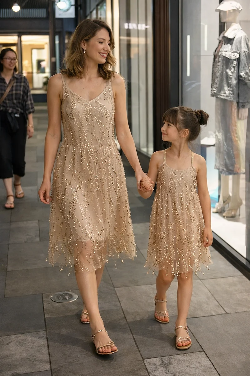 Abendkleid Mutter Tochter Partnerlook