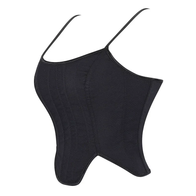 Gothic-Unterkleid für Damen, unregelmäßig geschnitten, einfarbig, Buister