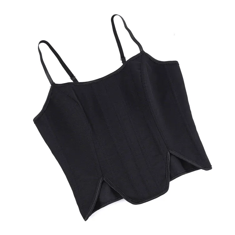 Gothic-Unterkleid für Damen, unregelmäßig geschnitten, einfarbig, Buister