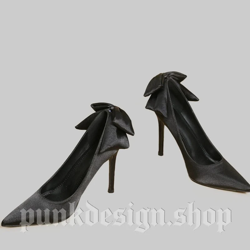 Gothic-Stilettos mit Schleife für Damen