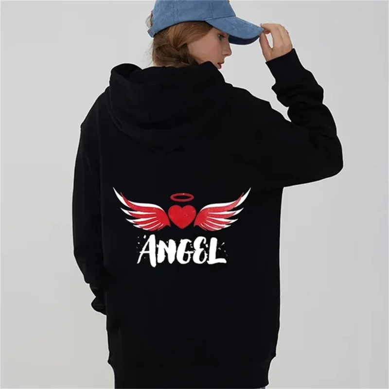 His King Her Queen Hoodies Schriftzug Kaputze