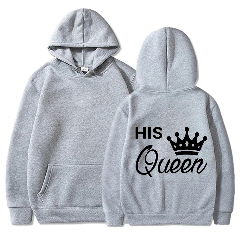 His King Her Queen Hoodie Schriftzug