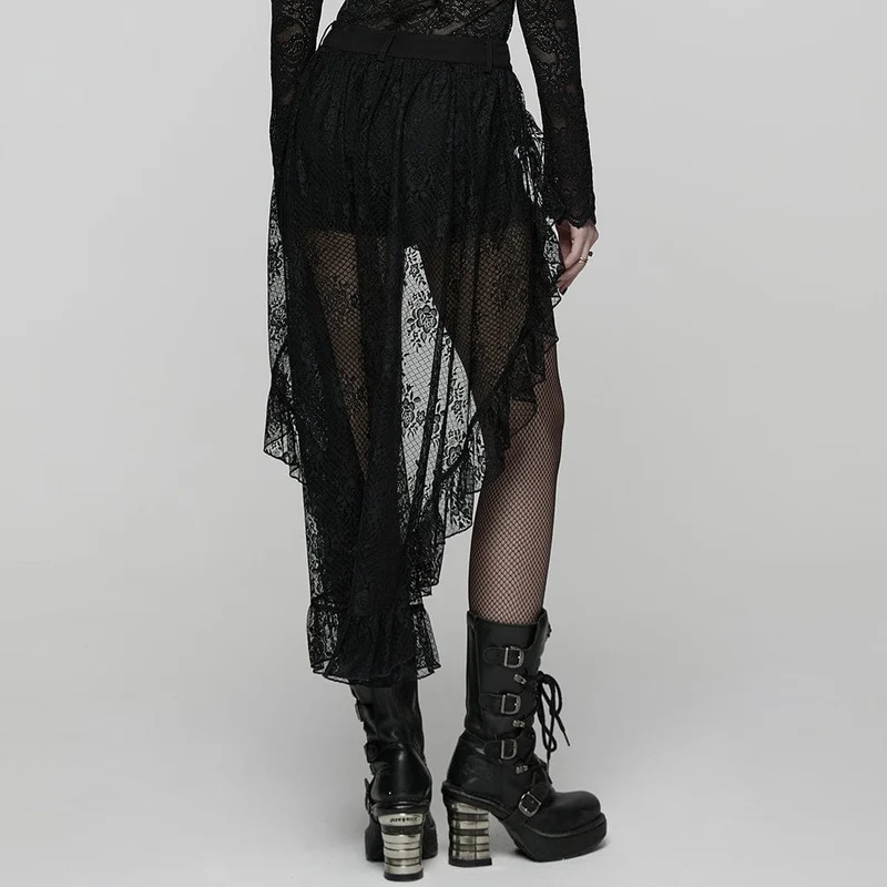 Gothic-Shorts mit floraler Spitze für Damen