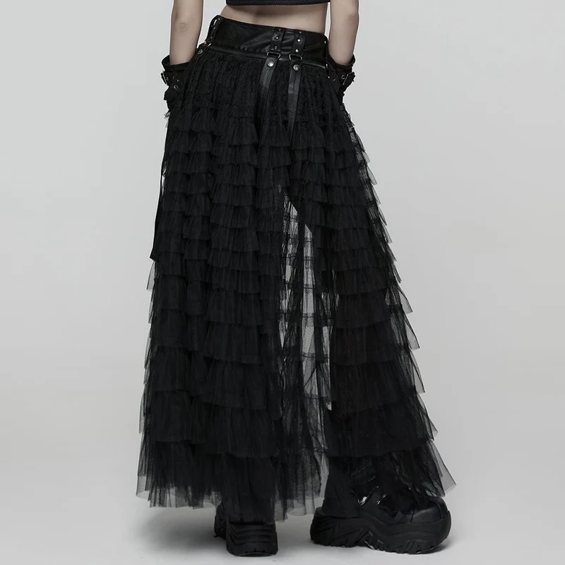 Punk-Shorts mit abnehmbarem Saum für Damen
