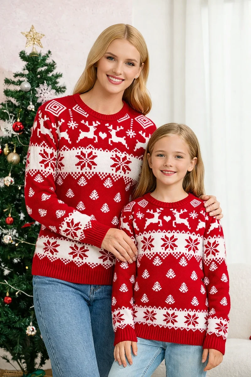 Norweger Pullover Mutter Tochter