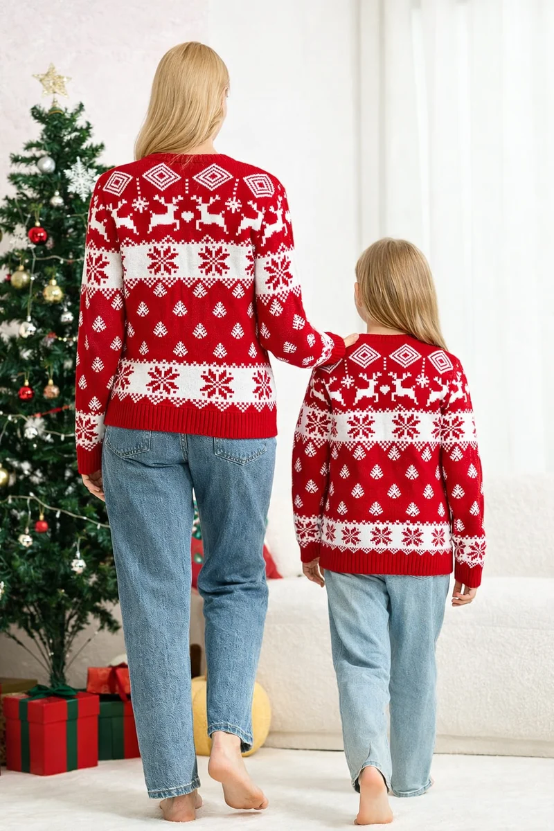 Norweger Pullover Mutter Tochter