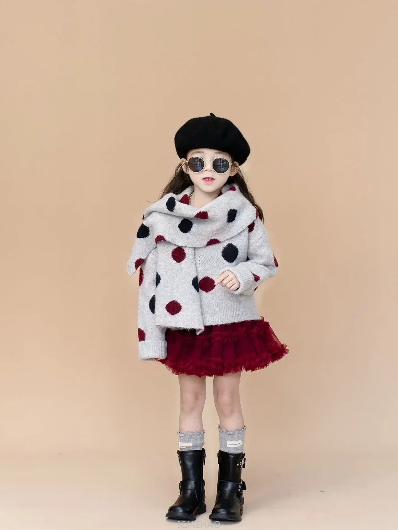 Mutter Und Tochter Punkte Pullover