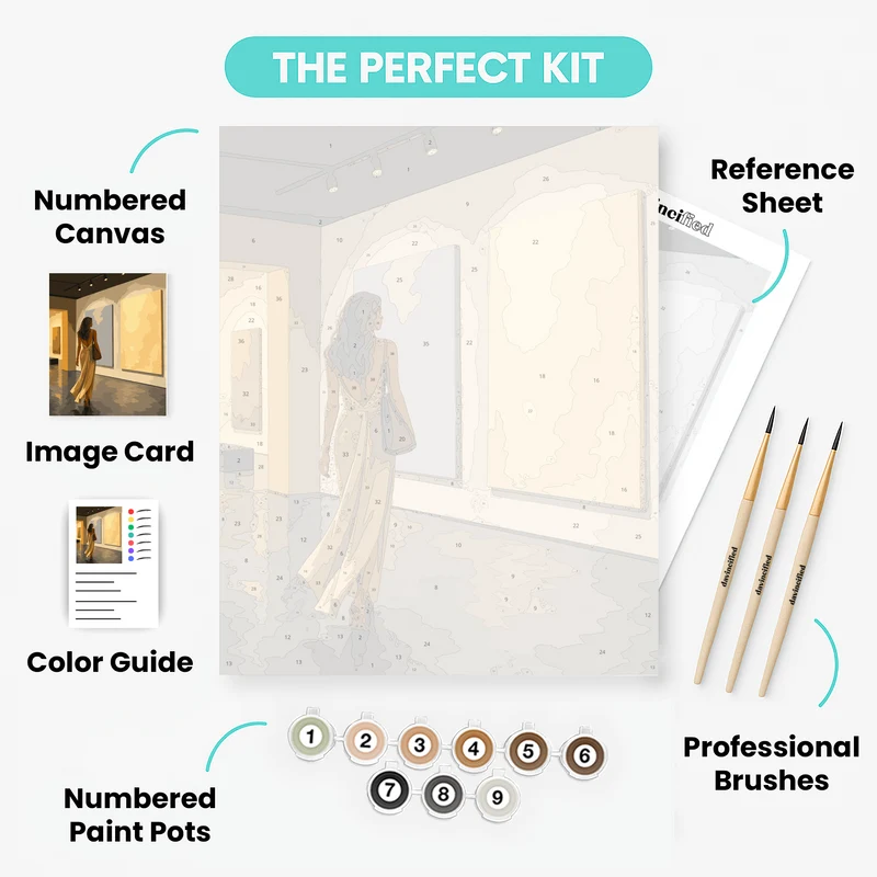 Gallery Walk in Gold - Paint by Numbers Kit
