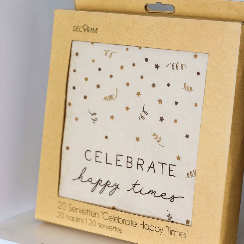 Servietten "Celebrate Happy Times" 20+ 1 Stk.