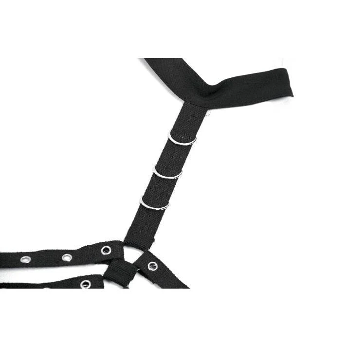 Punk-Body-Harness für Damen mit Ösen und D-Ringen