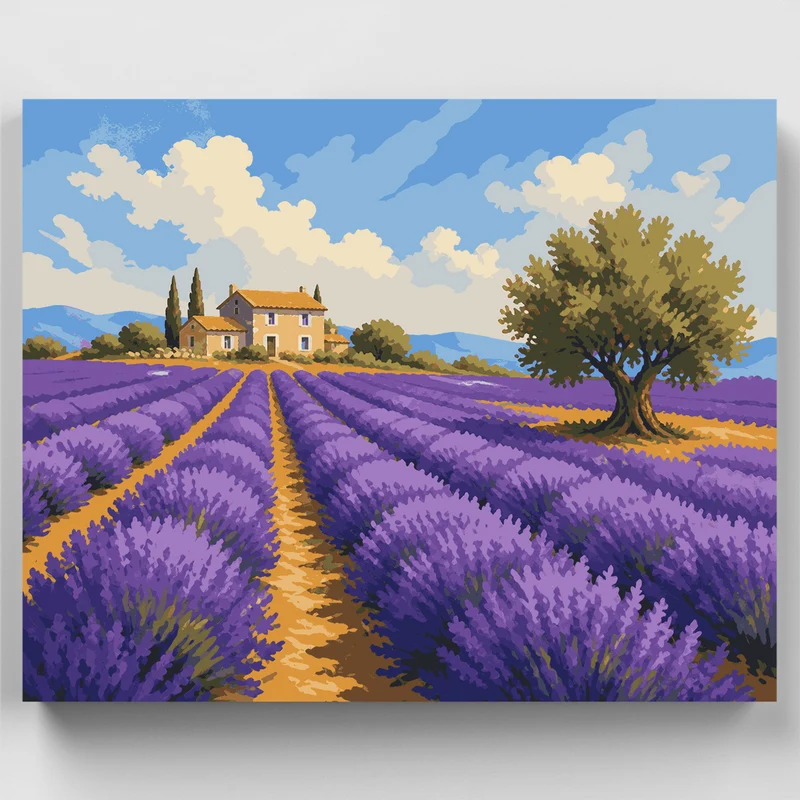 Provence Lavender Rows - Paint by Numbers Kit