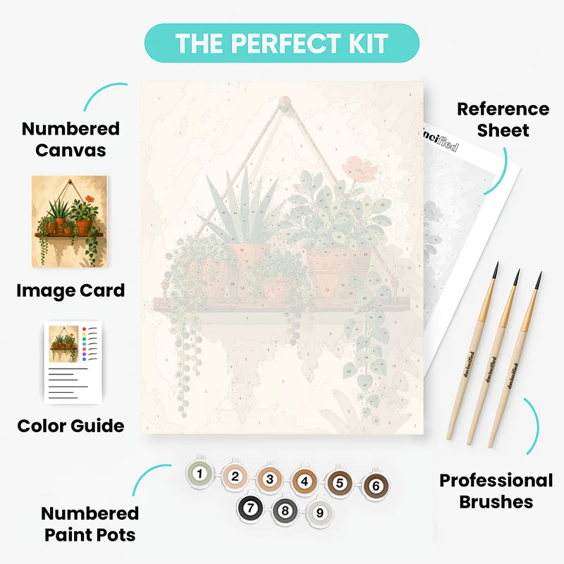 Terracotta Plant Shelf - Paint by Numbers Kit