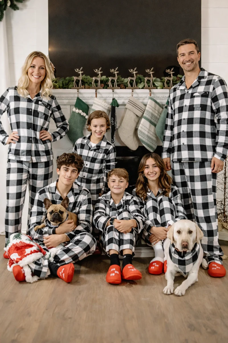 Family Pjs With Dog