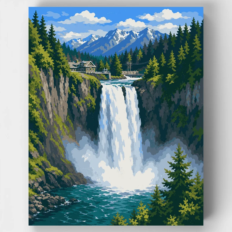 Snoqualmie Falls - Paint by Numbers Kit