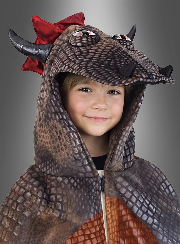 Schwarzer Drache Cape für Kinder