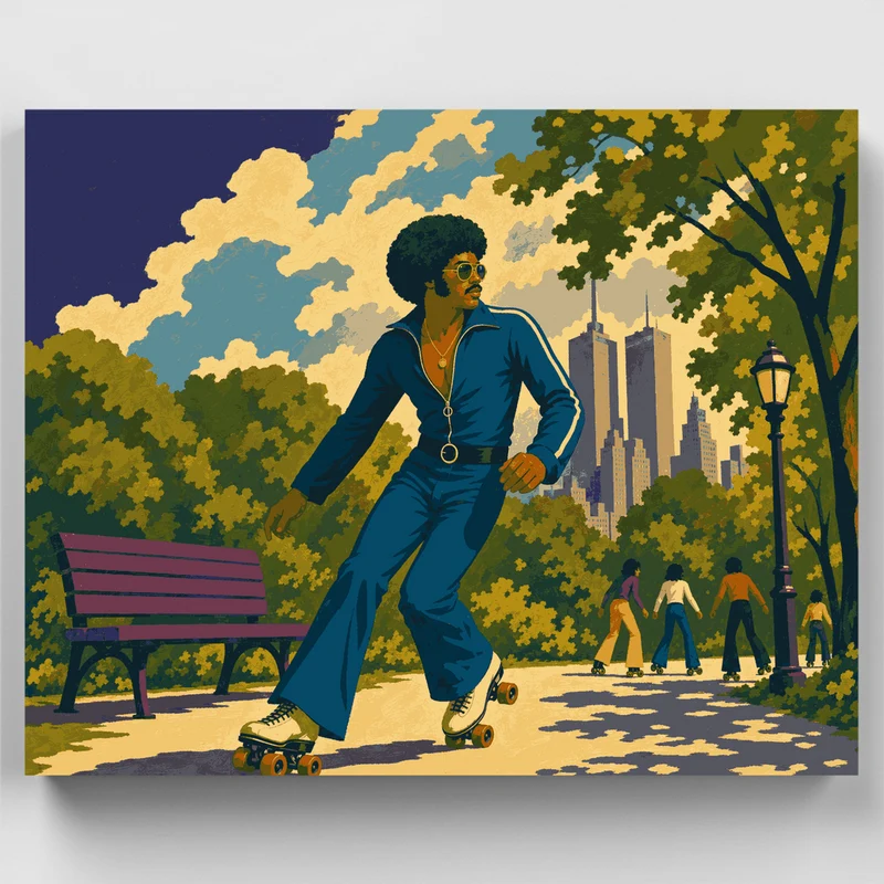 Central Park Roller Disco - Paint by Numbers Kit