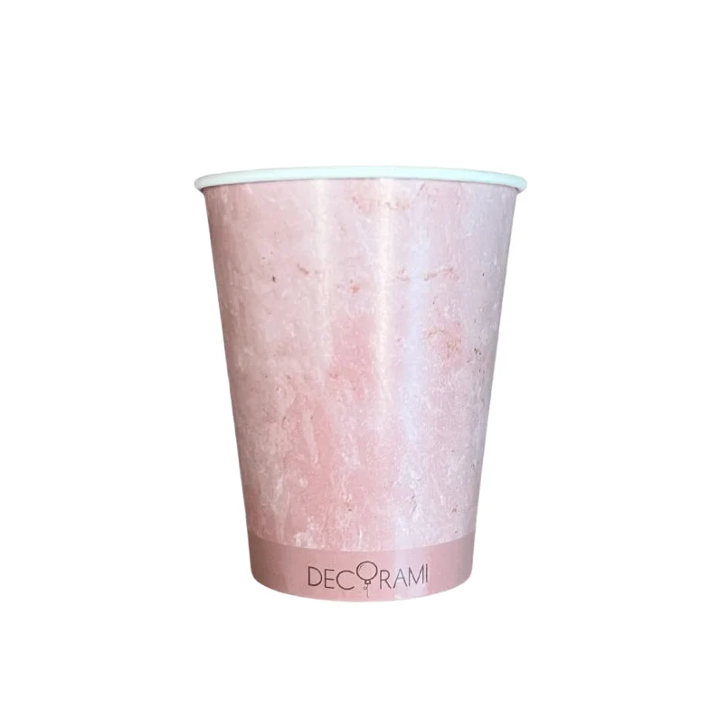 Pappbecher Rosenquarz 8 Stk.