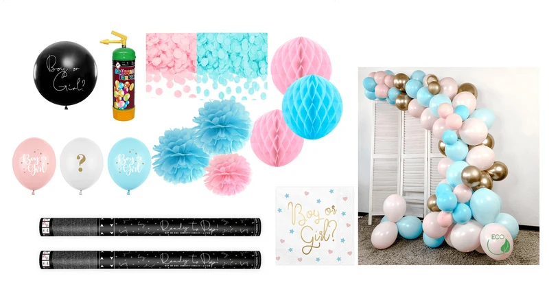 Deko-Gesamtset Gender Reveal XL