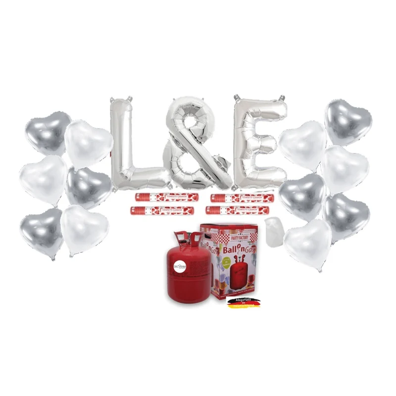 Helium-Set Hochzeitsdeko Plus
