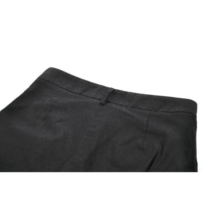 Punk-Shorts für Damen mit großer Tasche und Reißverschluss sowie Beingurt