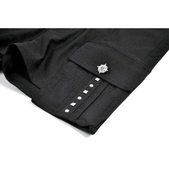 Punk-Shorts für Damen mit großer Tasche und Reißverschluss sowie Beingurt